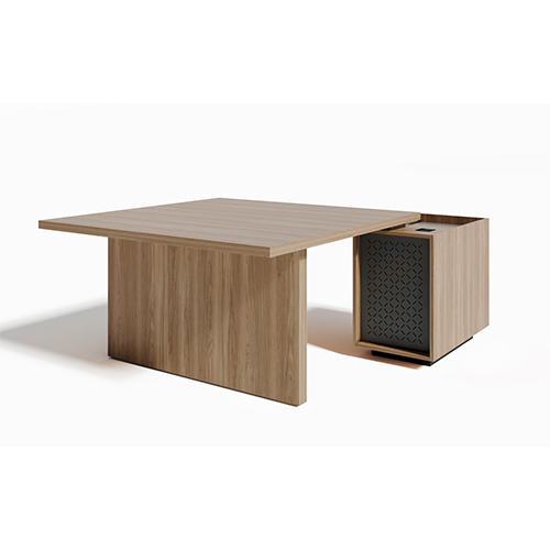 Стол руководителя квадратный с тумбой ЭВОЛЮШН